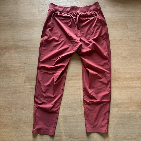Athleta Brooklyn Ankle Pant Cinnamon Red Travel Lightweight Business Casual Pant - Picture 13 of 14